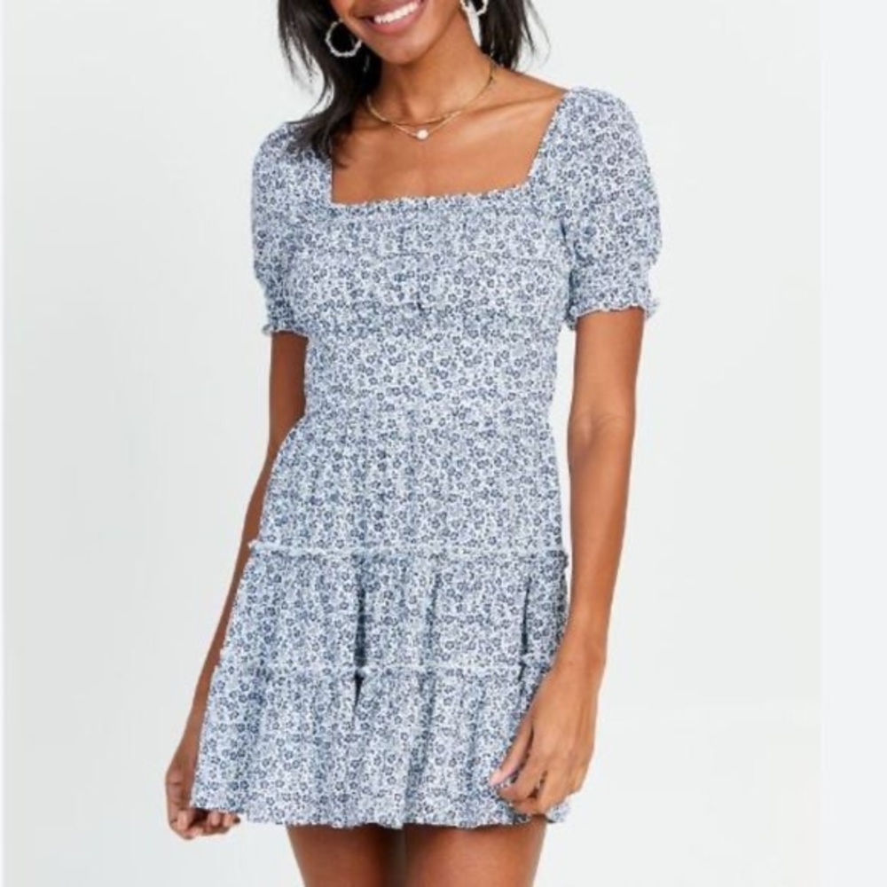 Altar’d State Benton Blue Floral Dress